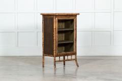 19thC English Glazed Bamboo Cabinet - 3139083