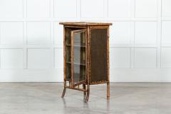 19thC English Glazed Bamboo Cabinet - 3139086