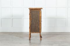 19thC English Glazed Bamboo Cabinet - 3139089
