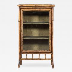 19thC English Glazed Bamboo Cabinet - 3141662