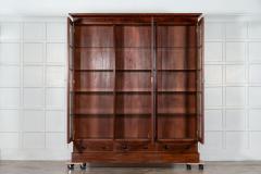 19thC English Glazed Mahogany Vitrine Cabinet - 3784393