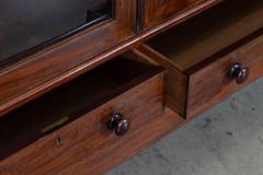 19thC English Glazed Mahogany Vitrine Cabinet - 3784400