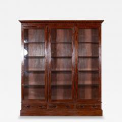 19thC English Glazed Mahogany Vitrine Cabinet - 3789129