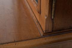 19thC English Glazed Oak Bookcase Cabinet - 2627194