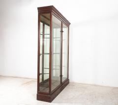 19thC English Glazed Shop Fitters Mahogany Display Cabinet - 2466393