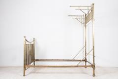 19thC English Half Tester Double Brass Bed Frame - 2393690