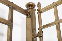 19thC English Half Tester Double Brass Bed Frame - 2393693