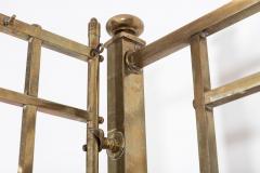 19thC English Half Tester Double Brass Bed Frame - 2393694