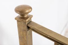 19thC English Half Tester Double Brass Bed Frame - 2393695