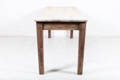 19thC English Large Scrub Top Pine Farmhouse Table - 2212375