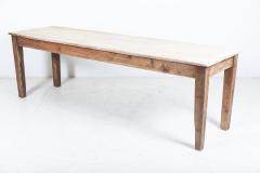 19thC English Large Scrub Top Pine Farmhouse Table - 2212378