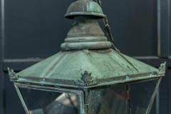 19thC English Large Verdigris Glazed Lantern - 1954350
