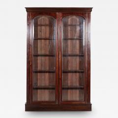 19thC English Mahogany Arched Glazed Bookcase - 3064324