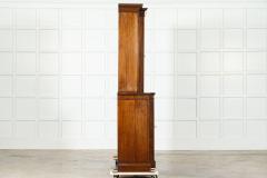 19thC English Mahogany Arched Glazed Bookcase Cabinet - 3598709