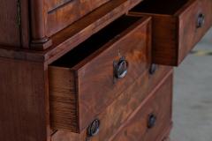 19thC English Mahogany Linen Press - 3802712