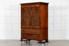 19thC English Mahogany Linen Press - 3994985