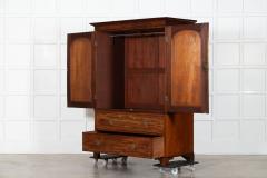 19thC English Mahogany Linen Press - 3994986