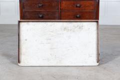 19thC English Mahogany Marble Top Collectors Cabinet - 2831403