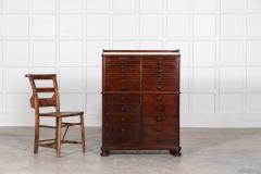 19thC English Mahogany Marble Top Collectors Cabinet - 2831406