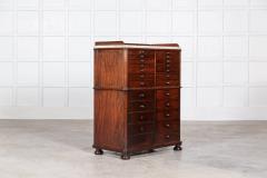 19thC English Mahogany Marble Top Collectors Cabinet - 2831408