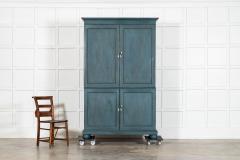 19thC English Mahogany Painted Linen Cabinet - 4406223
