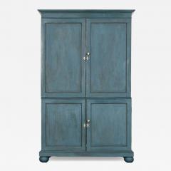 19thC English Mahogany Painted Linen Cabinet - 4412022