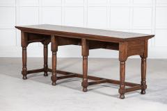 19thC English Oak Bank Cashiers Table - 2689683