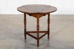 19thC English Oak Folding Cricket Table - 4257111
