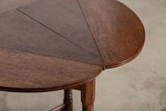 19thC English Oak Folding Cricket Table - 4257114