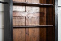 19thC English Oak Glazed Bookcase Cabinet - 4236857