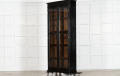 19thC English Oak Glazed Bookcase Cabinet - 4237525