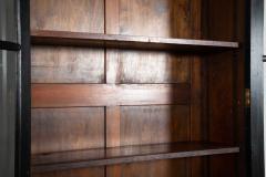 19thC English Oak Glazed Bookcase Cabinet - 4237531