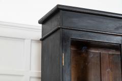 19thC English Oak Glazed Bookcase Cabinet - 4237603