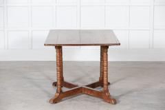 19thC English Oak Pine Top Centre Table - 2746346