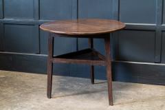 19thC English Oak Tiered Cricket Table - 2030710