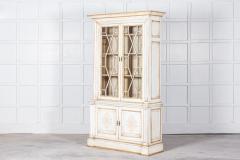 19thC English Painted Astragal Glazed Bookcase Cabinet - 2665671