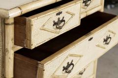 19thC English Painted Bamboo Chest Drawers - 4345951