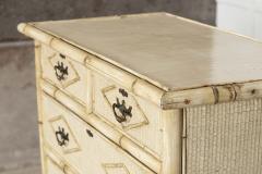 19thC English Painted Bamboo Chest Drawers - 4345955