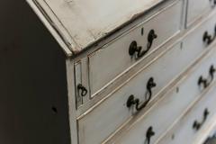 19thC English Painted Glazed Bookcase Bureau - 1956696