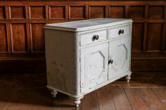 19thC English Painted Pine Dresser Base Cupboard - 1963227