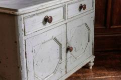 19thC English Painted Pine Dresser Base Cupboard - 1963229