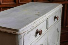 19thC English Painted Pine Dresser Base Cupboard - 1963231