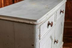 19thC English Painted Pine Dresser Base Cupboard - 1963233