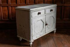 19thC English Painted Pine Dresser Base Cupboard - 1963235