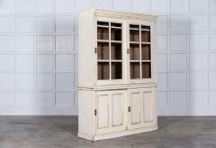 19thC English Painted Pine Glazed Cabinet - 2929618