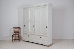 19thC English Painted Pine Housekeepers Cupboard - 2081289