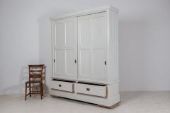 19thC English Painted Pine Housekeepers Cupboard - 2081291