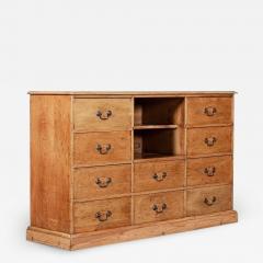 19thC English Pine Bank Haberdashery Drawers Counter - 3440030