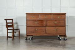 19thC English Pine Bank of Drawers - 3277049