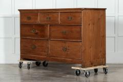 19thC English Pine Bank of Drawers - 3277050